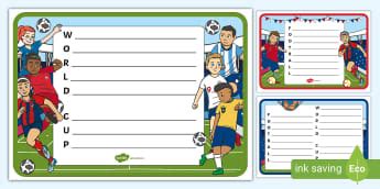 Football World Cup Literacy Early Years Eyfs