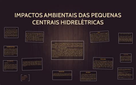 IMPACTOS AMBIENTAIS DAS PEQUENAS CENTRAIS HIDRELÉTRICAS by Laura