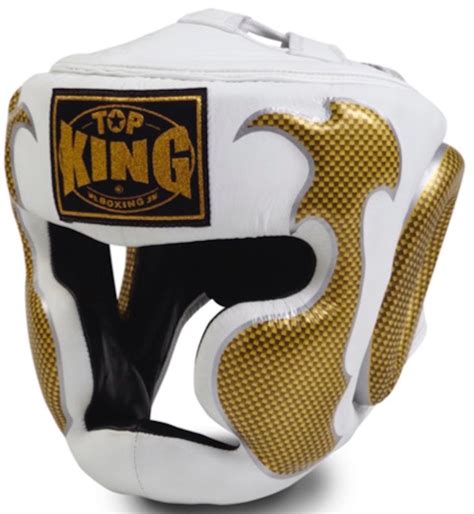 Top King Empower Creativity Headgear White And Gold Mma Blast Mma