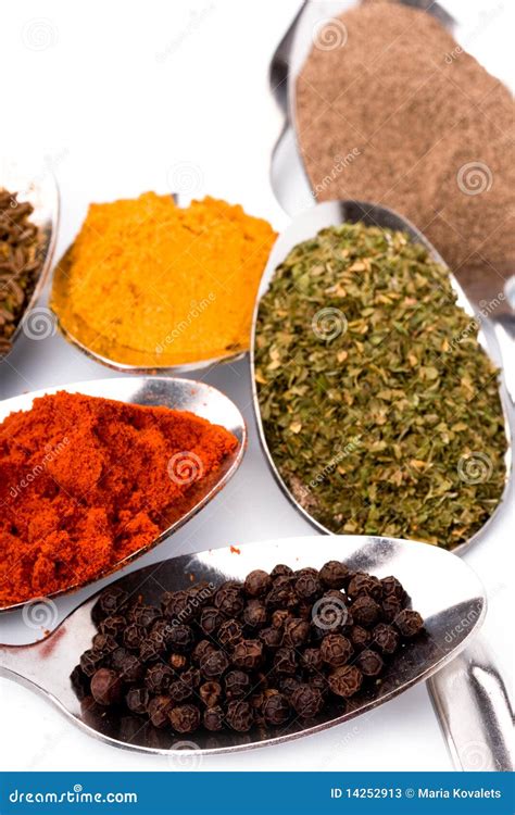 Various ground spices stock image. Image of four, assorted - 14252913