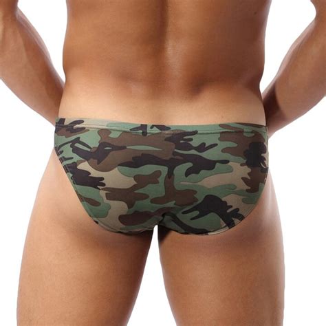 Sandbank Mens Sexy Camouflage Low Rise Pouch Briefs Boxers Bikini Underwear M Waistline
