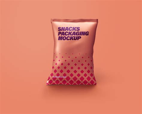 Snacks Pack Pouch Mockup Graphicsfuel