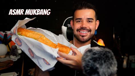 ASMR MUKBANG GIANT JIMMY JOHNS SANDWICH EATING SOUNDS First Time