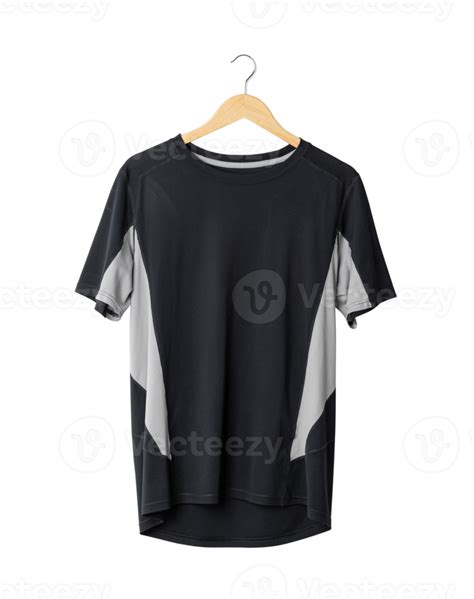 Black Sport T Shirt Mockup Hanging Png File Png