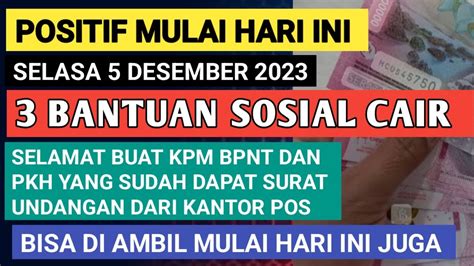 Pkh Hari Ini Positif 3 Bantuan Sosial Cair Mulai Hari Ini Selasa 5