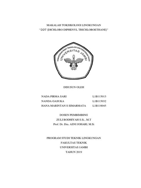 Makalah Toksikologi Lingkungan Pdf