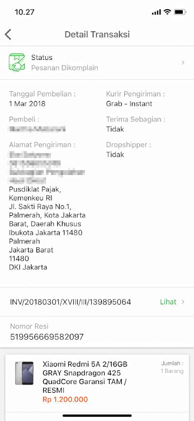 Detail Contoh Resi Tokopedia Koleksi Nomer