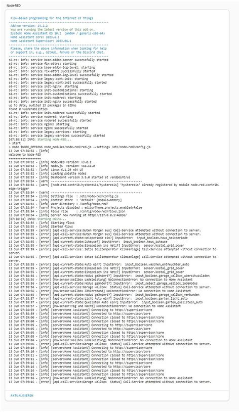 Node Red Connection Failed To HA After Update Core To 2023 6 1 Node