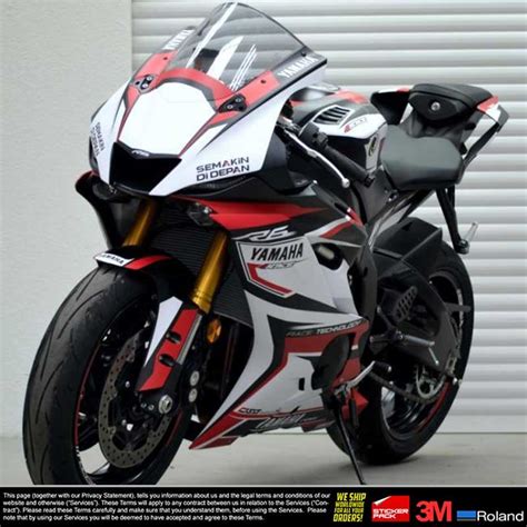 Multicolor Yamaha R6 2017 Model Design 3 Full Body Wrap Decal Sticker