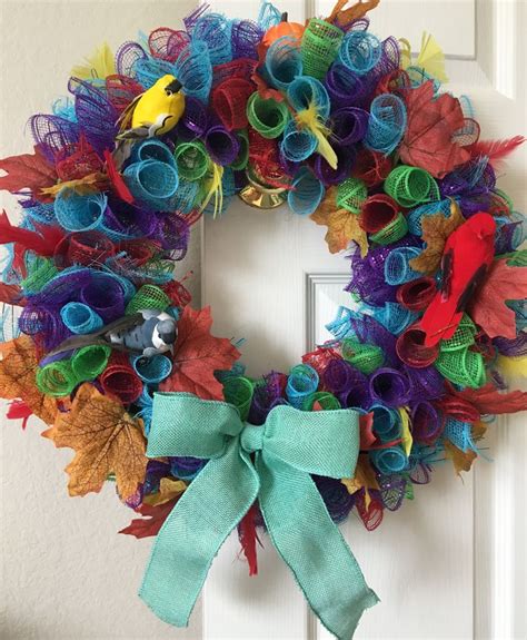 Diy Dollar Tree Fall Wreath Loving The Fun Colors Dollar Tree Fall