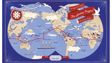 Amelia Earhart Map Of Flight