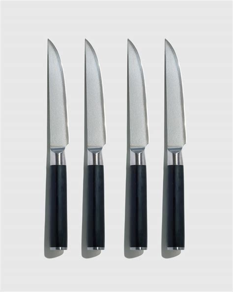 Essential Japanese Damascus Steel Steak Knife Set (Set of 4)