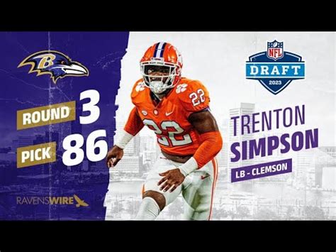 Baltimore Ravens Select ILB Trenton Simpson From Clemson University