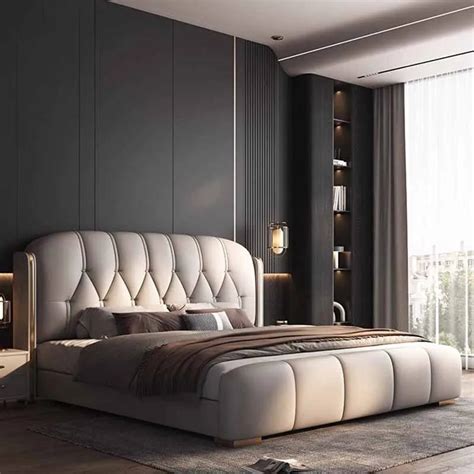 Splendor Furniture Luxury King Size Bed Bedroom Frame Headboard Bed Nightstands Modern Muebles ...