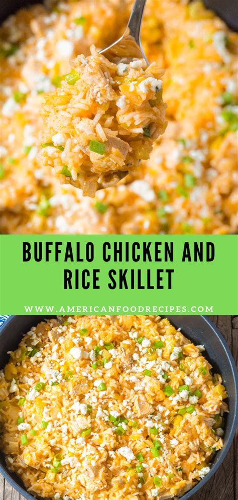 Buffalo Chicken And Rice Skillet American Food Recipes