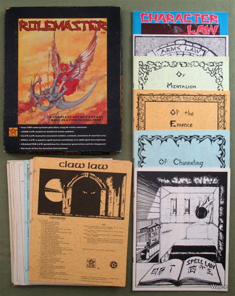 Rolemaster Waynes Books Rpg Reference