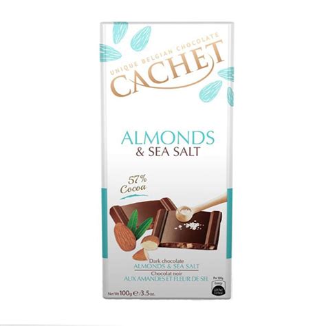 Cachet Dark Choc W Almonds Sea Salt G Lighthouse Supermarket Gozo