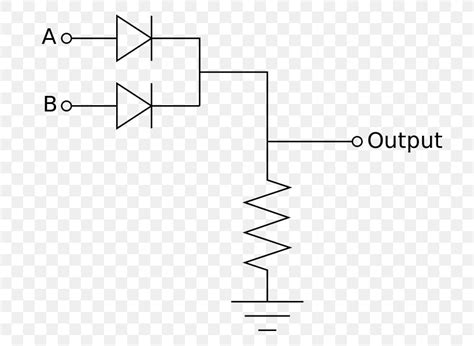 Inverter Logic Gate OR Gate Diode Logic Electronic Circuit, PNG ...