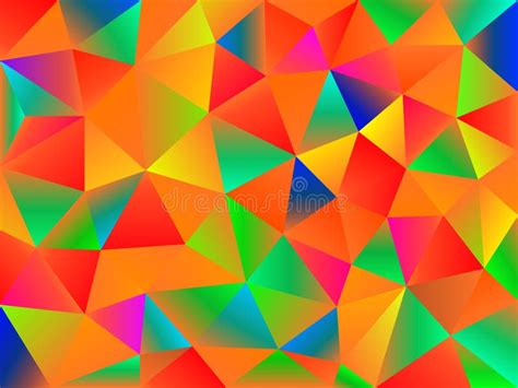 Colorful Polygon Abstract Background On Vector Art Stock Vector Illustration Of Triangular