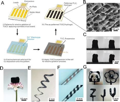 Controllable Patterning Of Porous Ti3C2 MXene Hydrogel A Scheme Of A