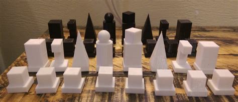 Minimalist Bauhaus Model I 1922 Chess Set 3D Printed Etsy Chess Set