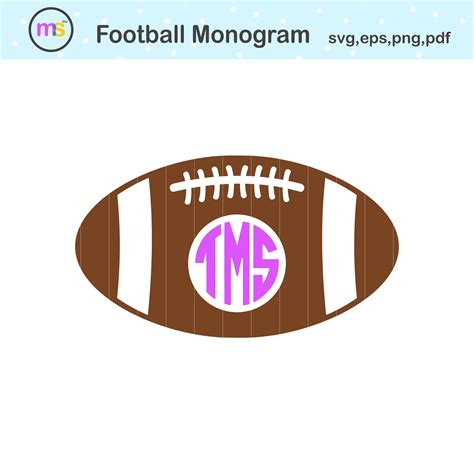 Football Monogram svg Football svg Football Graphics | Etsy