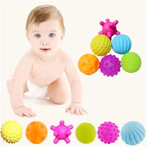 46pcsset Baby Toy Ball Set Develop Babys Tactile Senses Toy Baby