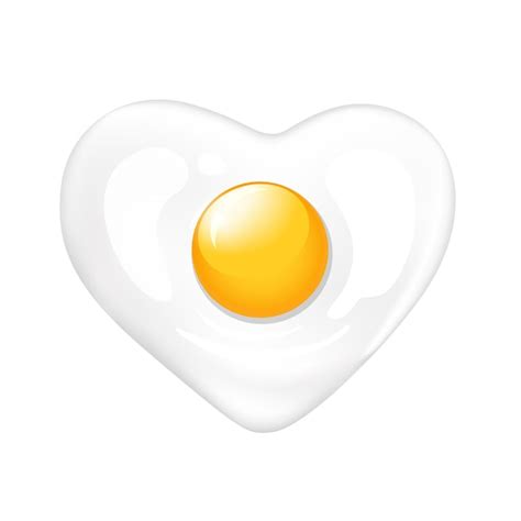 Premium Vector Fried Egg Like Heart Vector Illustration