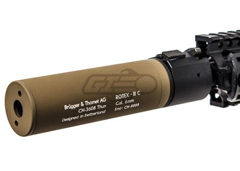 ASG B T ROTEX III Barrel Extension For M4 Series AEG Short Tan