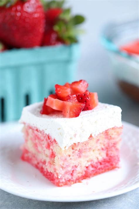 Strawberries And Cream Poke Cake Recipe Recipe Strawberry Cakes Poke Cake Recipes