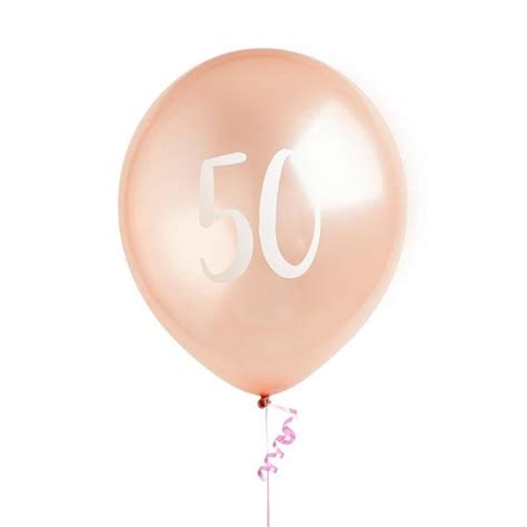 5 Rose Gold 50th Birthday Balloon50th Birthday Balloons Etsy