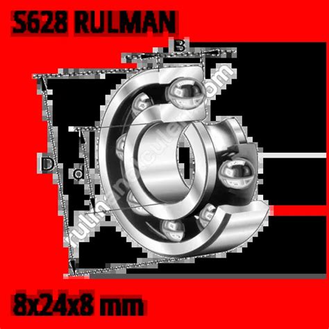 S628 Rulman Ölçüleri rulmanolculeri