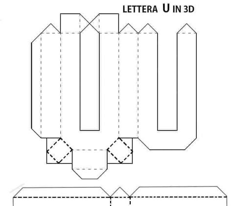 Molde Letra U 3d Para Imprimir Gratis Letras Do Alfabeto Molde Letra