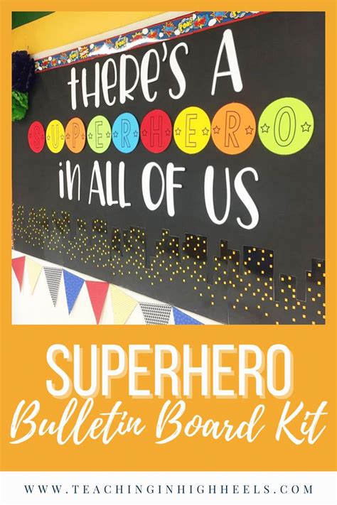 Superhero Back To School Bulletin Board Kit Classroom Decor Set