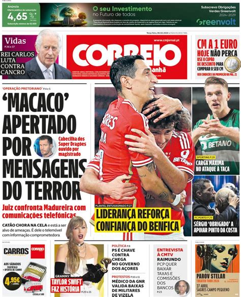 Capa Correio da Manhã 6 fevereiro 2024 capasjornais pt