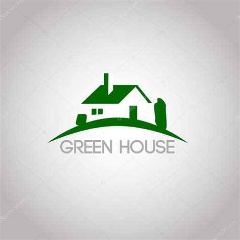 Green vector house logo EPS 10 Stock Vector Image by ©Fonzub #85031302