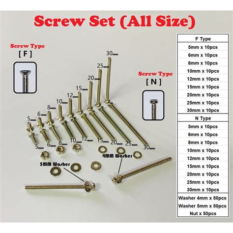 Tamiya Mini Wd Screw Set Philip Screw Countersunk Head Screw