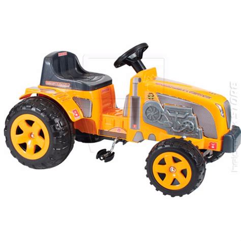 Mini Veiculo Pedal Infantil Trator Fazendeiro Amarelo Biemme R