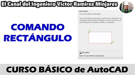 CÓMO TRAZAR UN RECTÁNGULO EN AUTOCAD Comando RECTÁNGULO YouTube