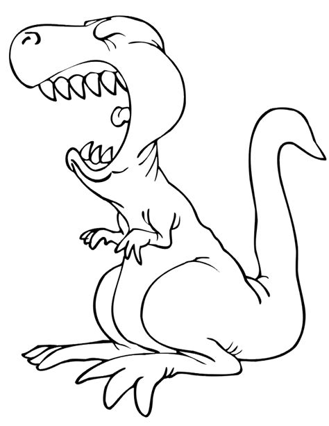 Cartoon Dinosaurs Coloring Pages - Cartoon Coloring Pages