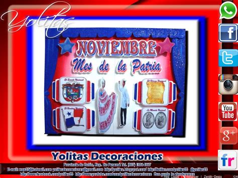 Yolitas Decoraciones Noviembre Mes De La Patria Panam Mural