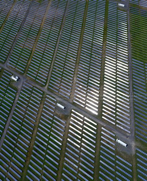 Aerial Photo Large Solar Panel Array