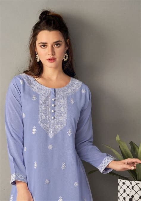 Embroidery On Kurtis Kurti Embroidery Design Designer Kurtis Ethinic