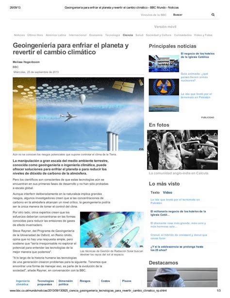 Pdf Geoingenier A Para Enfriar El Planeta Y Revertir El Cambio