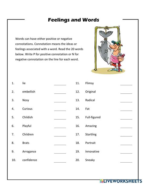 Connotation And Denotation Worksheet Live Worksheets Worksheets Library