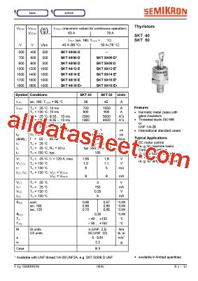 Skt Datasheet Pdf Semikron International