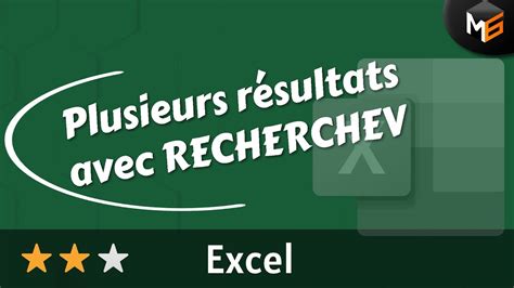 Excel plusieurs résultats avec RECHERCHEV YouTube