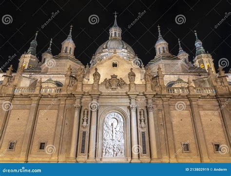 Basilica of Our Lady of Pillar in Zaragoza, Spain, Europe Stock Image - Image of building ...