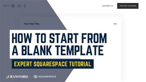 How To Start From A Blank Template On Squarespace Youtube