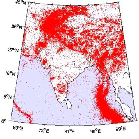 Spatial Distribution Of The Epicenters Of Earthquake Events Including Download Scientific